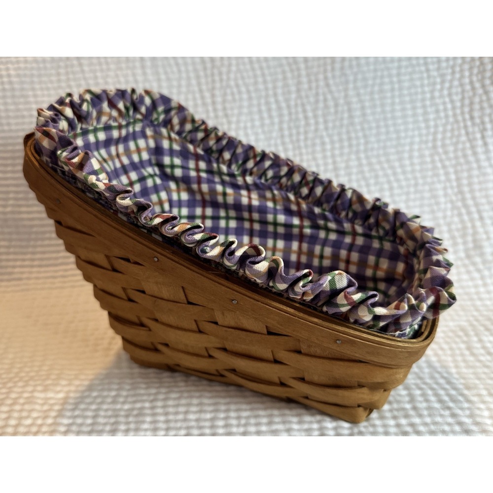 Longaberger 1990 Harvest Weave Medium Slanted Basket-signed